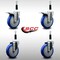 Service Caster 5'' SS Blue Poly Swivel 7/8'' Expanding Stem Caster Set 2 Total Lock Brakes, 4PK SCC-SSEXTTL20S514-PPUB-BLUE-2-S-2-78 - alternate 3
